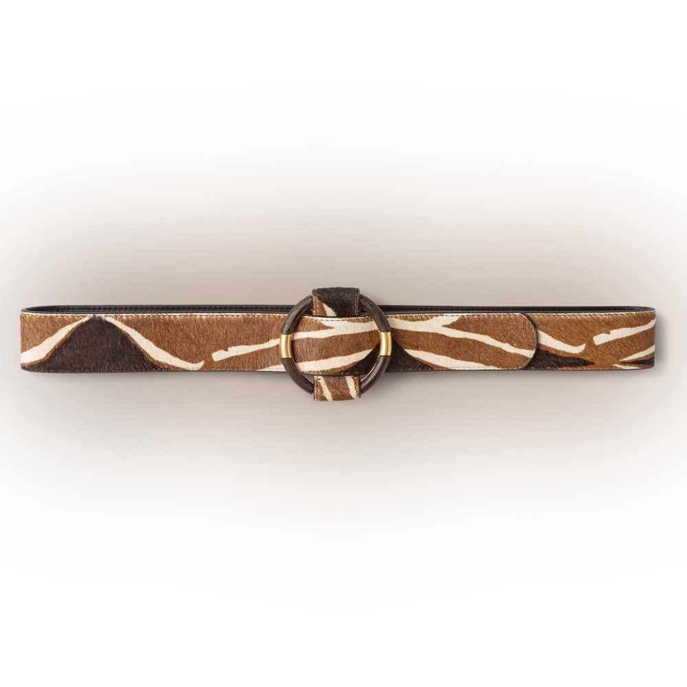 CAbi bandit belt - leather animal hide belt, size small- Current Season.